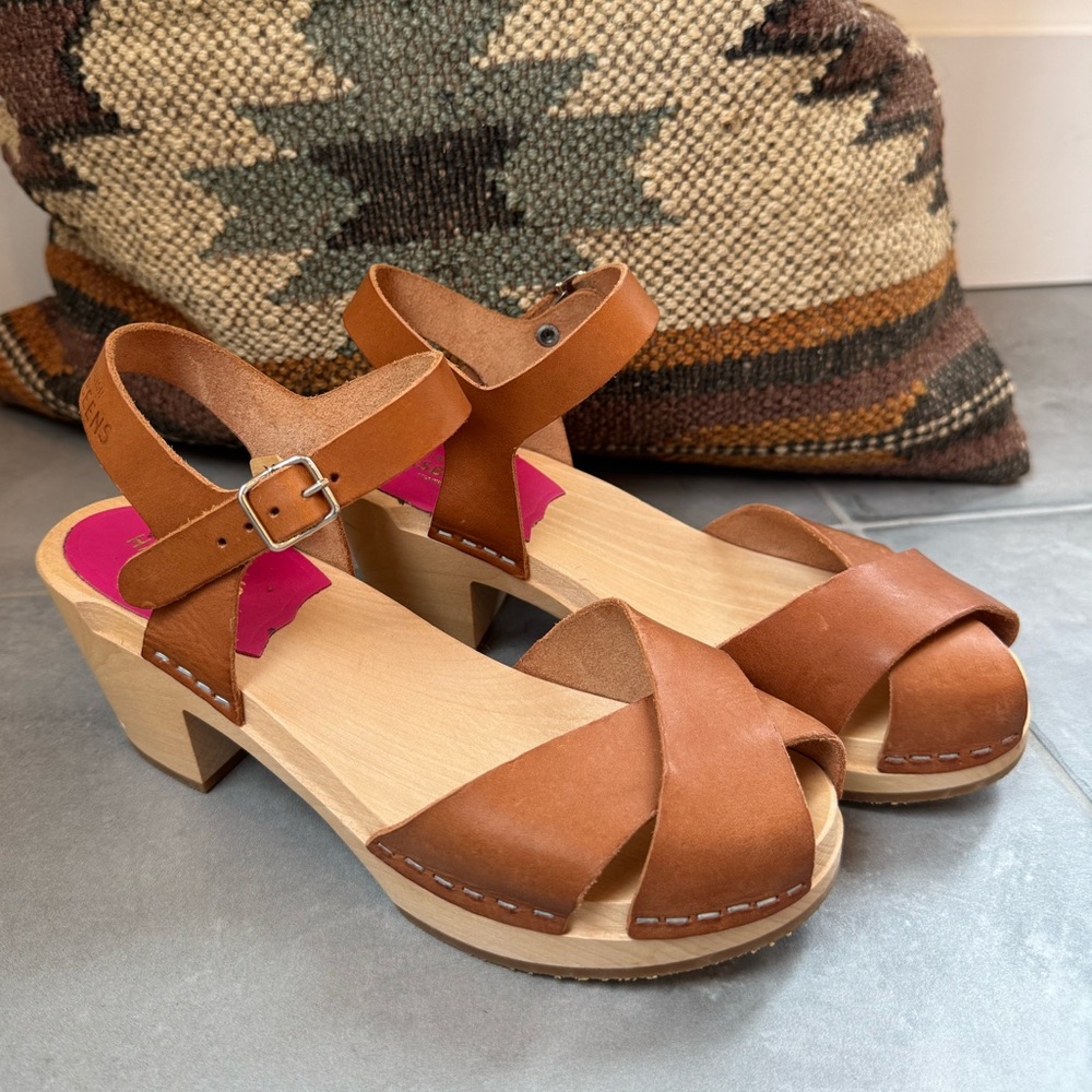 Swedish Hasbeens Mirja Sandals in Nature 35